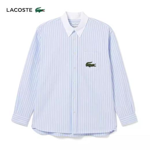 Lacoste法国鳄鱼男装新款时尚休闲简约条纹长袖衬衫CH2270-10 商品图0