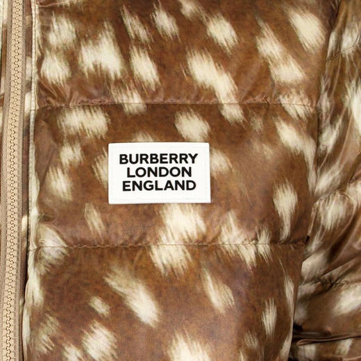 BURBERRY 巴宝莉 女士徽标贴花绗缝短羽绒服 混色 8022836 A1366 商品图3