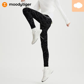 【专属】moodytiger儿童24年春季新品女童弹力休闲透气瑜伽裤紧身裤41211409