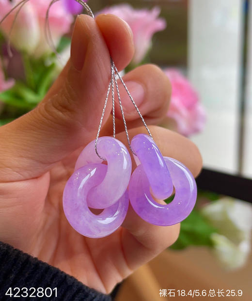 冰粉紫罗兰双环裸石   78999【4232801】 商品图0