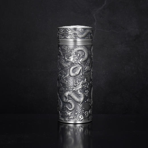 子佩集S999银【六龙泳舞】杯摆件【DLBJB025-100】纯银内胆-小号泡茶杯2401 商品图4