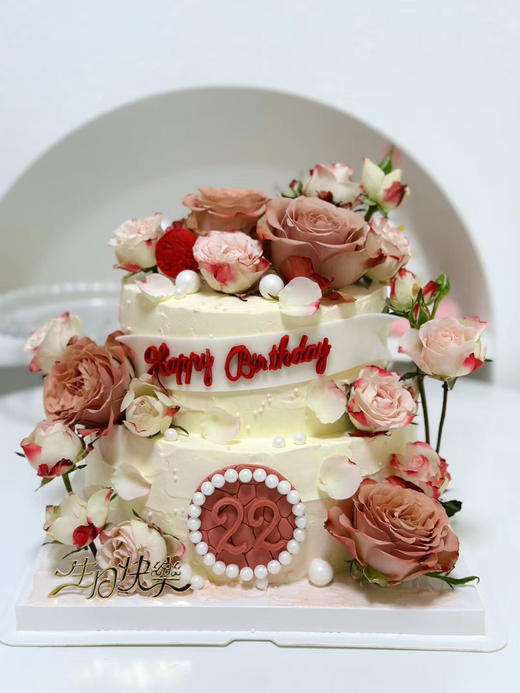 双层卡布基诺蛋糕（翻糖款） 商品图0