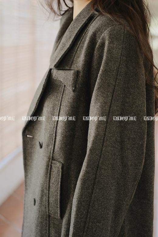 【门店同款】ENJOY冬季排扣收腰长款呢大衣 155015186 商品图5