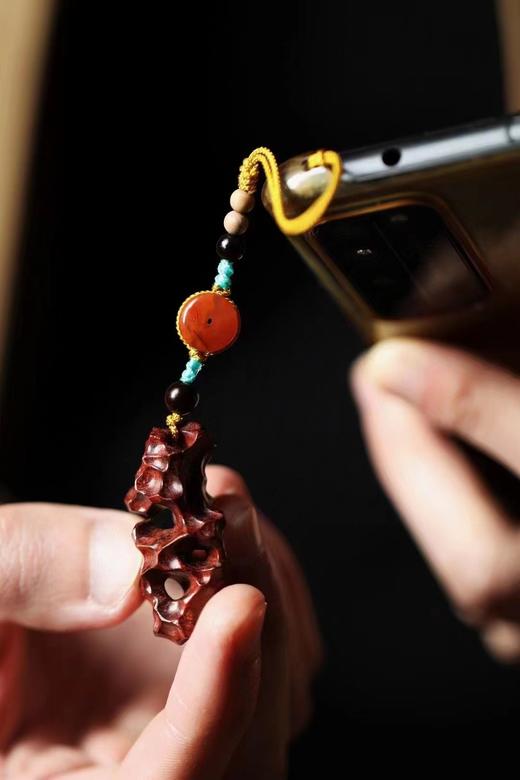 时来运转°小叶紫檀钥匙扣挂件 商品图2