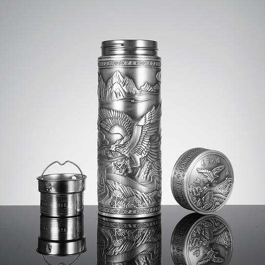 子佩集S999银【大展宏图】杯摆件【DLBJB029-150】纯银内胆泡茶杯2401 商品图1