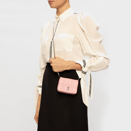 BURBERRY 巴宝莉 女士TB专属标识迷你链条Lola包 粉色 8031856 A3012 商品图3