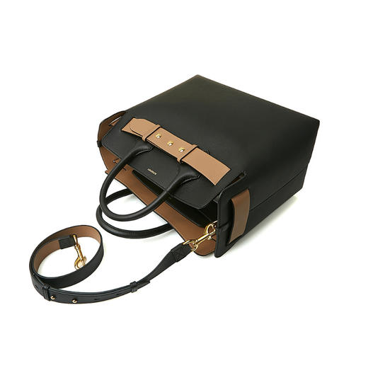 BURBERRY 巴宝莉 女士皮革字母徽标提挎包 黑色 8009561 A1189 商品图2