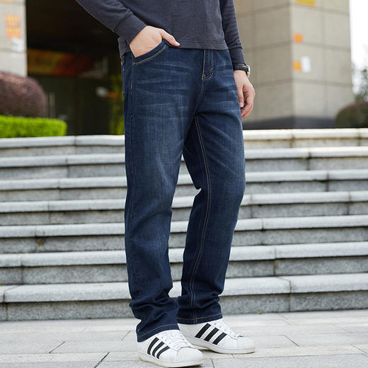 【Q】【特大码】【夏季薄款】【新款DMR】大依优型大码男装直筒牛仔裤弹力加肥加大号宽松长裤舒适胖子裤子夏季 商品图2