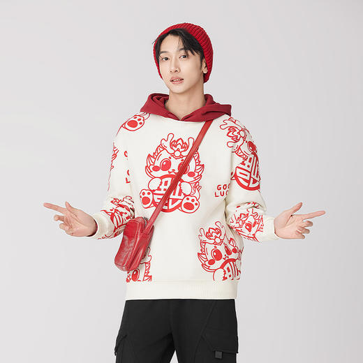 【断码清仓】HX 秋冬季圆领卫衣趣味生肖龙元素时尚潮流新年必备/C106410009101/02 商品图2