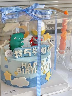 黑巢-奥特曼打小怪兽生日蛋糕