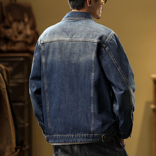 【Q】【新款DQ】大依优型大码牛仔外套新款牛仔衣青年百搭上衣潮款加肥加大胖子 商品图3