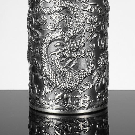 子佩集S999银九龙杯摆件【BXYL0050160】纯银内胆-仿古泡茶杯2401 商品图1