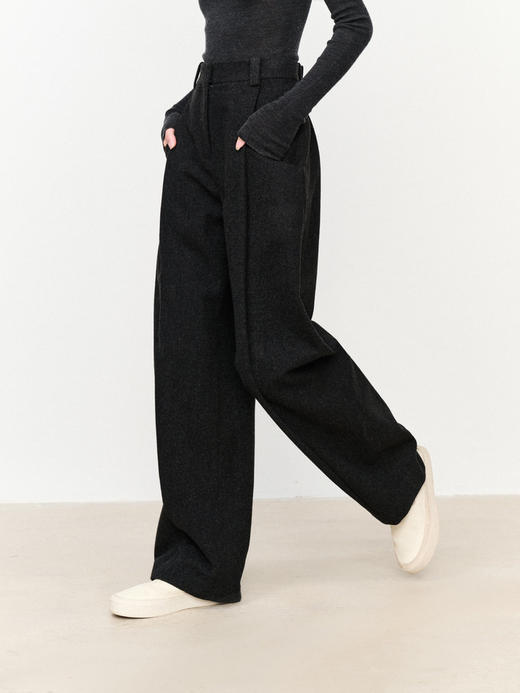 【高品质私服】【t*erow奢牌加厚全羊毛百搭直筒裤】周二（10.14）上午10点开始 轻松潇洒造型，360°藏肉显瘦显腿长，百搭不挑人【无标出货 介意慎拍】 商品图5