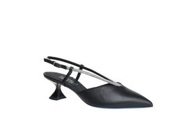 豪麟名鞋奥莱LORIBLU女鞋半凉鞋羊皮革LR36B黑色  原价4960元