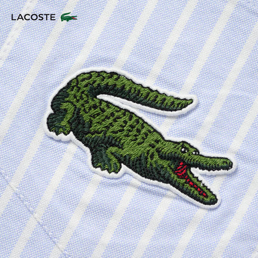 Lacoste法国鳄鱼男装新款时尚休闲简约条纹长袖衬衫CH2270-10 商品图4