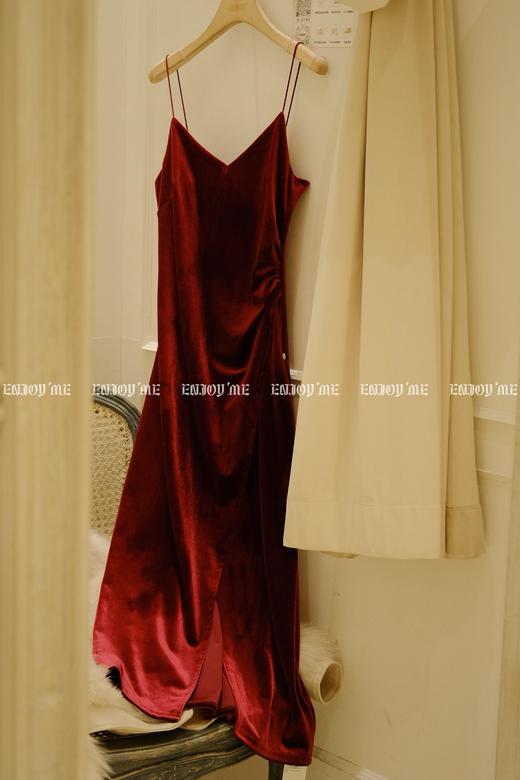【门店同款】ENJOY秋季侧开叉性感丝绒裙 154414901 商品图4