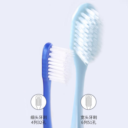 日本进口Clesh双重植毛牙刷超细毛/宽头 1支装 颜色随机 商品图6