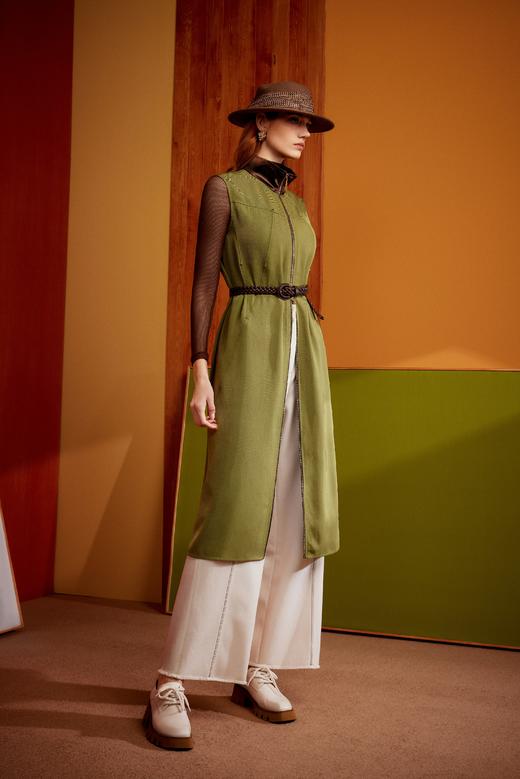 SAFICOO【初醒】系列 时尚休闲 撞色设计开衫式连衣裙 商品图0