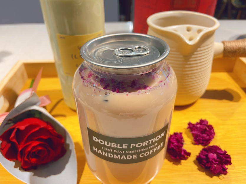【玫瑰罐罐牛乳茶】现煮鲜奶茶/热，500𝐦𝐥