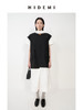 HIDEMI 黑色设计感廓形圆领不对称肩扣西装马甲 商品缩略图0
