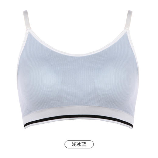 都市丽人抹胸女无缝面料背心无尺码半固定杯垫短抹胸无钢圈无排扣LV41A7 商品图8