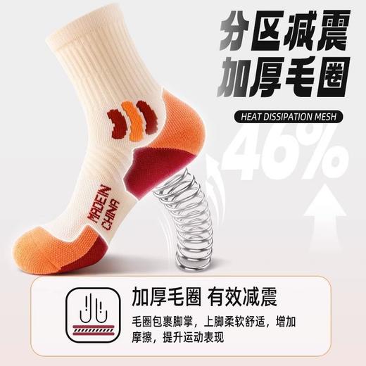 【48小时发货】【专业运动袜子女中筒袜冬天】加厚毛巾底吸汗健身跑步登山女士长筒袜 商品图2