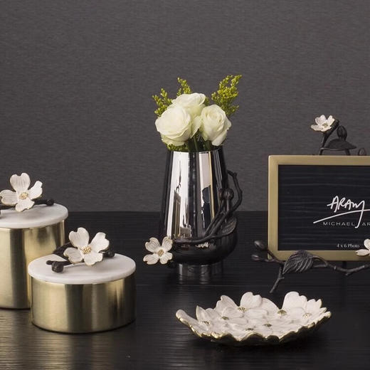 Michael Aram 金色银杏/马蹄莲/樱花相框 手工珐琅金属黄铜相框轻奢送礼结婚礼物 商品图6