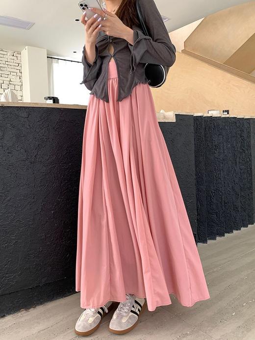 春季新款【木耳边 不规则半身裙女】肌理感 飘逸大摆舞裙 拖地伞裙 商品图1