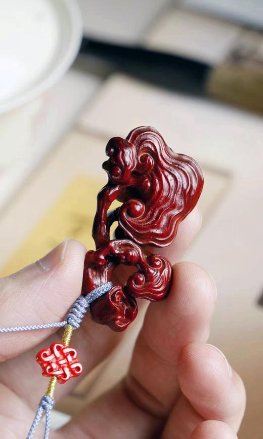 灵芝°小叶紫檀钥匙扣挂件 商品图2