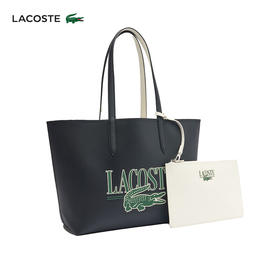 【海南专供价】Lacoste法国鳄鱼女包新款经典大容量双面托特包NF4541AS