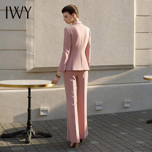 IWY/粉色西装外套女新款一粒扣西服正装套装主持人上镜服装CP1952-P 商品图4