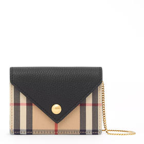 BURBERRY 巴宝莉 女士复古格纹皮革卡包 混色 8022342 A1189