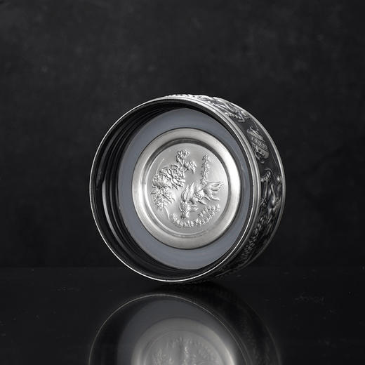 子佩集S999银【六龙泳舞】杯摆件【DLBJB025-100】纯银内胆-小号泡茶杯2401 商品图5