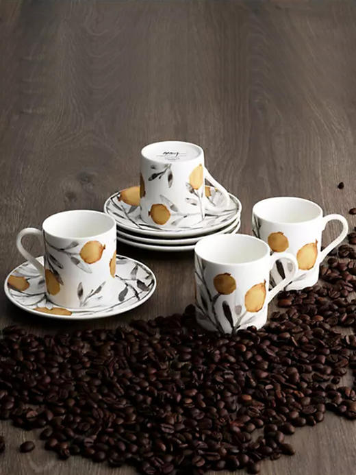 Michael Aram 兰花/蝴蝶银杏杯碟四件套含支架 送礼女生茶具陶瓷茶杯咖啡杯 商品图3