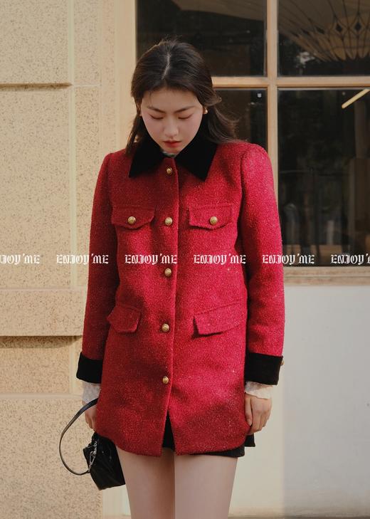 【门店同款】ENJOY冬季法式亮丝中长款羽绒外套 155610524 商品图1