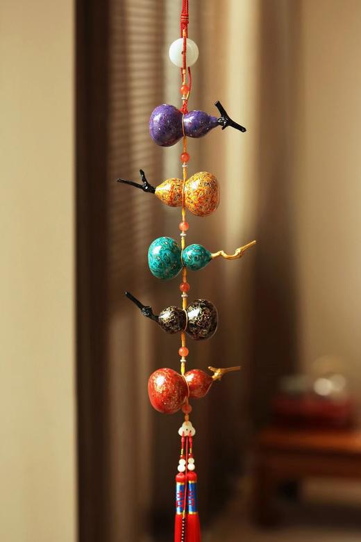 五福临门°大漆+螺钿挂件 商品图1