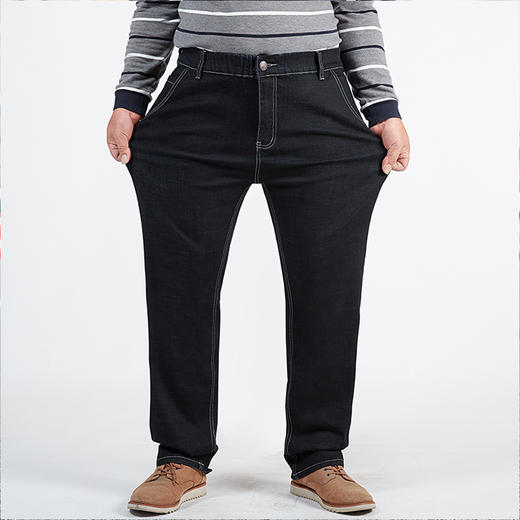 【特大码】【新款DMR】大依优型大码男装直筒牛仔裤弹力加肥加大号宽松长裤舒适胖子裤子夏季 商品图2