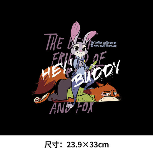 儿童潮牌卡通狐尼克兔朱迪印花T恤卫衣图案热转印印白墨烫画 商品图1