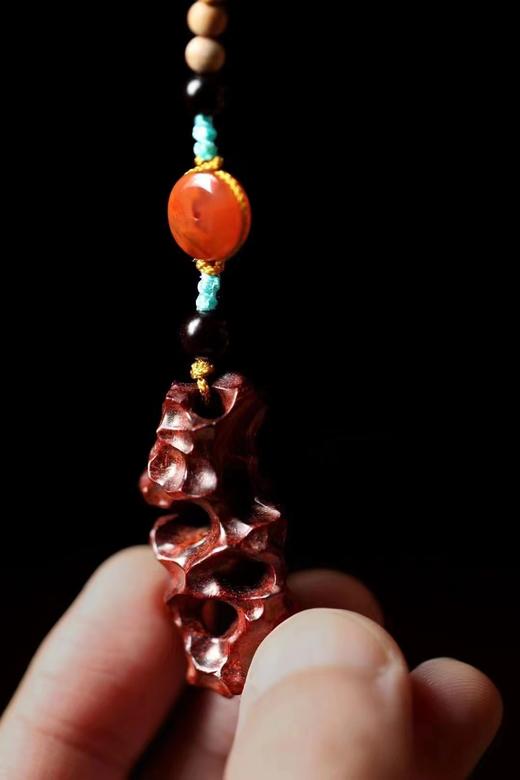 时来运转°小叶紫檀钥匙扣挂件 商品图3