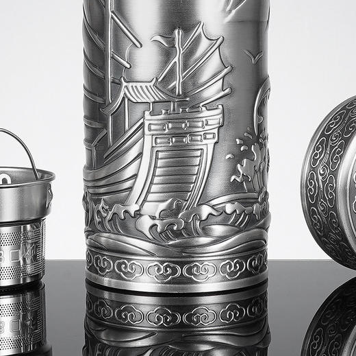 子佩集S999银【一帆风顺】杯摆件【DLBJB028-150】纯银内胆泡茶杯2401 商品图2