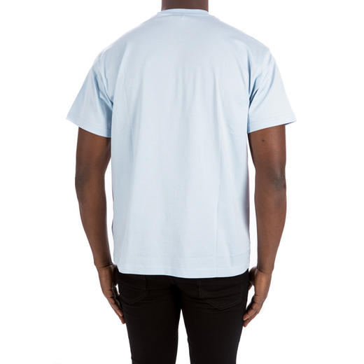 BURBERRY 巴宝莉 男士棉质徽标印花圆领短袖T恤 浅蓝色 8037468 A1397 商品图2