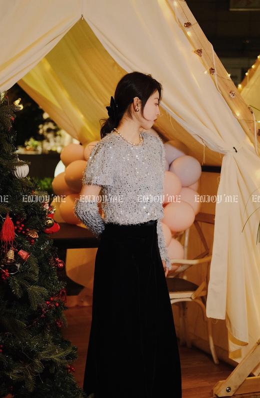 【门店同款】ENJOY冬季氛围感毛毛亮片上衣 155417732 商品图1