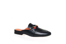 豪麟名鞋奥莱迪嘉女鞋穆勒鞋胎牛皮革DJDWA41WB005黑色  原价1660元