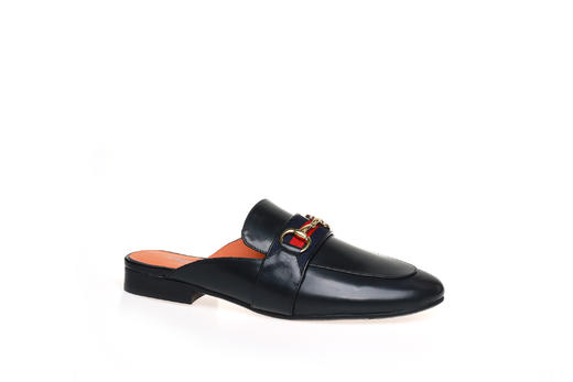 豪麟名鞋奥莱迪嘉女鞋穆勒鞋胎牛皮革DJDWA41WB005黑色  原价1660元 商品图0