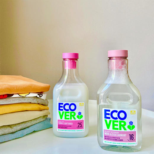 【洗衣液2瓶99元  柔顺剂+洗衣液89元  2瓶包邮 精致洗衣液】Ecover比利时进口 不含增稠剂、增泡剂 衣物洗涤更安心 睡莲香 湖州仓 商品图0