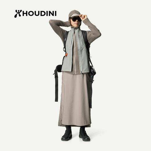 HOUDINI胡丁尼 Walkabout Skirt 旅行 女款户外时尚舒适速干长裙860018 商品图5