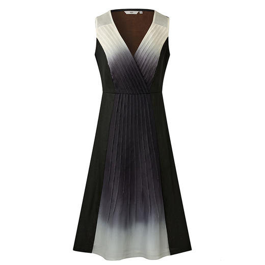 TANGY Collection天意精品2024春季新品真丝莨绸香云纱拼接修身连衣裙 L241815 商品图3