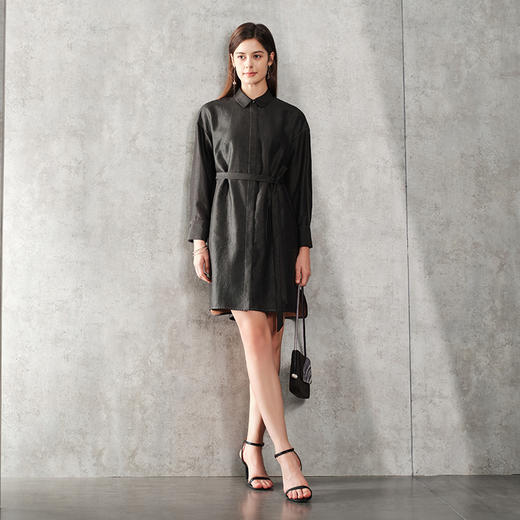 TANGY Collection天意精品2024春季新品小翻领气质修身莨绸香云纱外套 L231022 商品图1