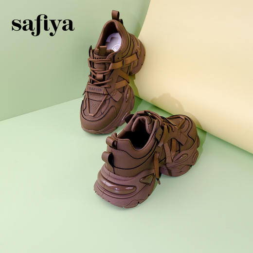 Safiya/索菲娅2025春季 潮流街头透气网面减震增高运动老爹鞋SFD1112461 商品图2