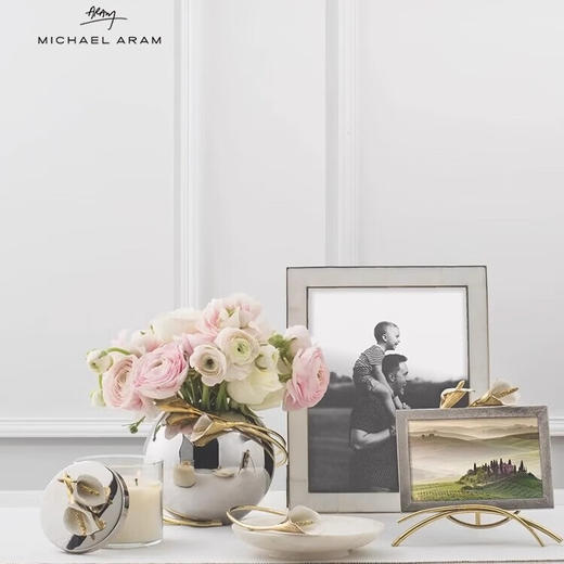 Michael Aram 金色银杏/马蹄莲/樱花相框 手工珐琅金属黄铜相框轻奢送礼结婚礼物 商品图5